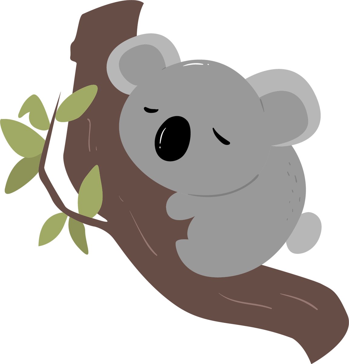 Koala Sticker - Australië Dieren - Schattige Koalas Buideldieren Stickers - Handgemaakte Stickers - Journaling - Bullet Journal - Scrapbooking - Leuke Stickers - Laptop Sticker - Telefoon Sticker - Cute - Dier - Lief - Schattig - Wilde Dieren